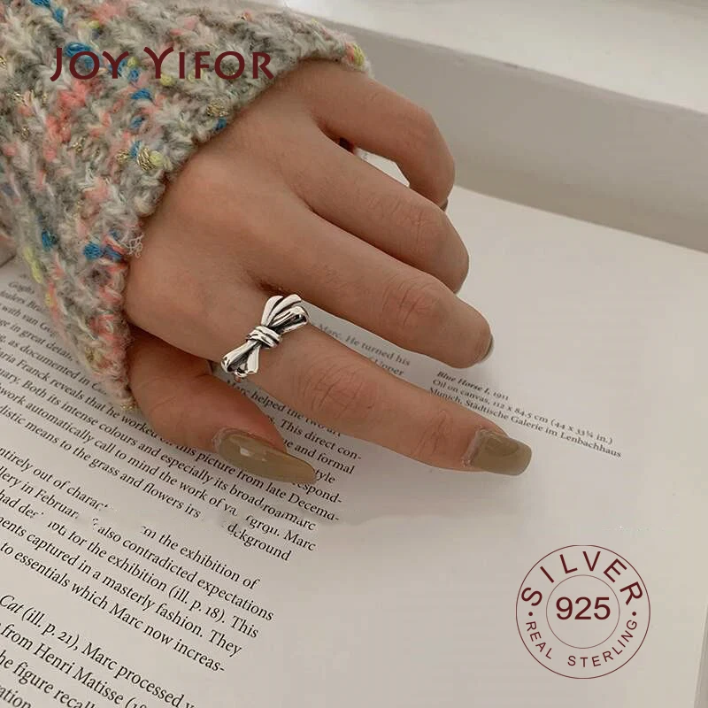 

Женское регулируемое кольцо с бантом, из серебра 925 пробы