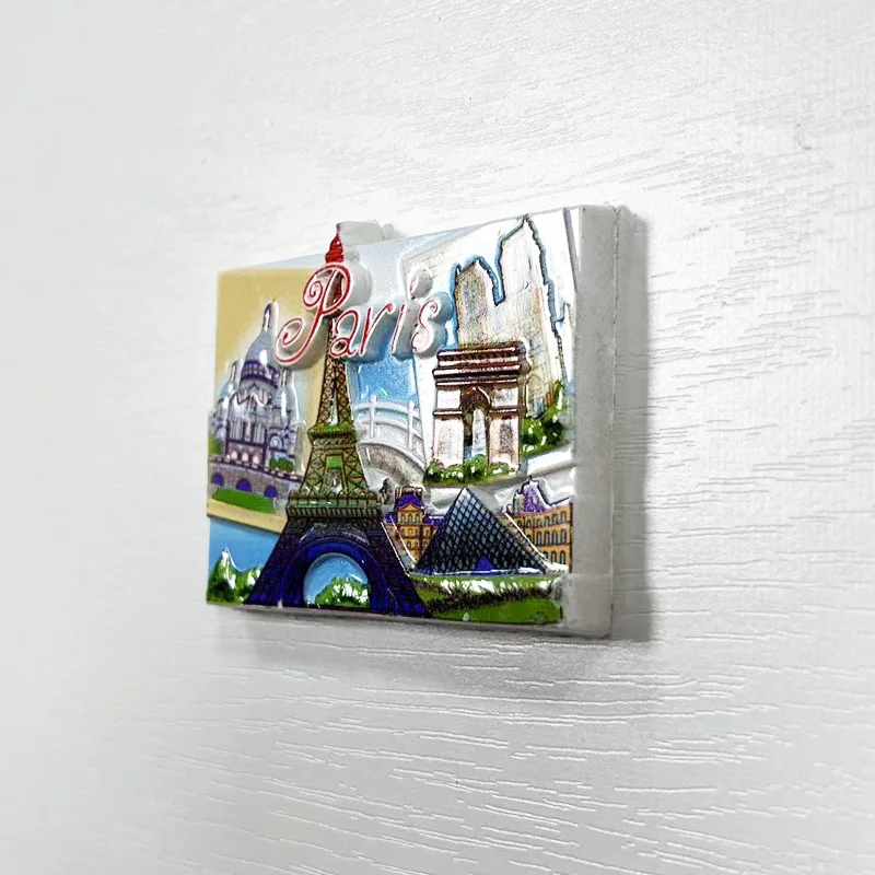 Париж Сувениры Домашний декор Эйфелева башня Лувр Архитектурный пейзаж 3D Стерео