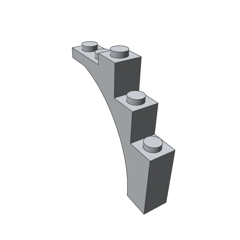 10 шт. 76768 14395 2339 1x5x4 Изогнутые части кирпича строительные блоки аксессуары для