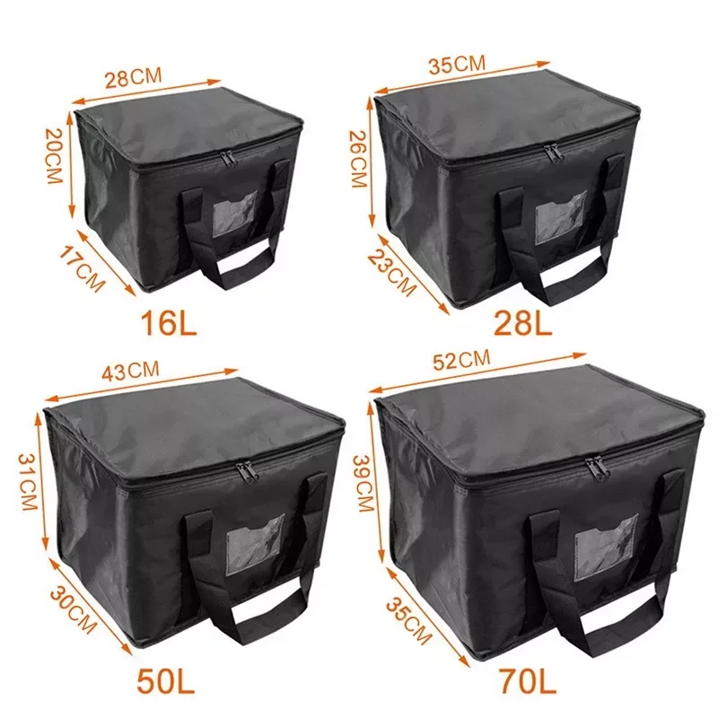 

16L/28L/50L/70L Food Delivery Bag Waterproof Insulated Reusable Grocery Bag Buffet Server Warming Tray Lunch Container Pizza Box
