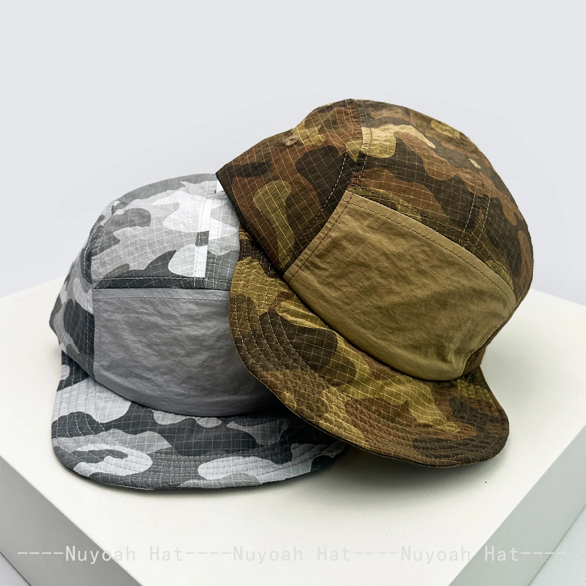 Фото Новые быстросохнущие бейсбольные кепки CAMO унисекс с вышивкой букв, солнцезащитный козырек с цветными блоками, дышащие персональные фуражки, универсальные ins №3