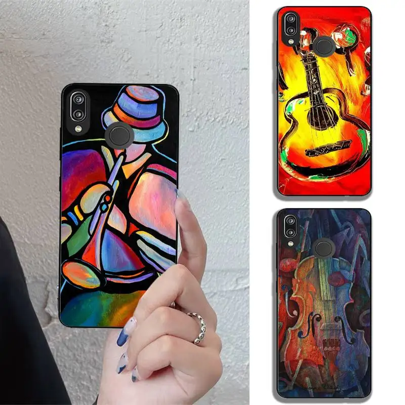 

Colorful Musical Instruments Phone Case For Samsung Note M 31 9 A51 A52 A71 A72 A80 A91 A20E A32 A31 A21 A11 Fundas Shell Cover