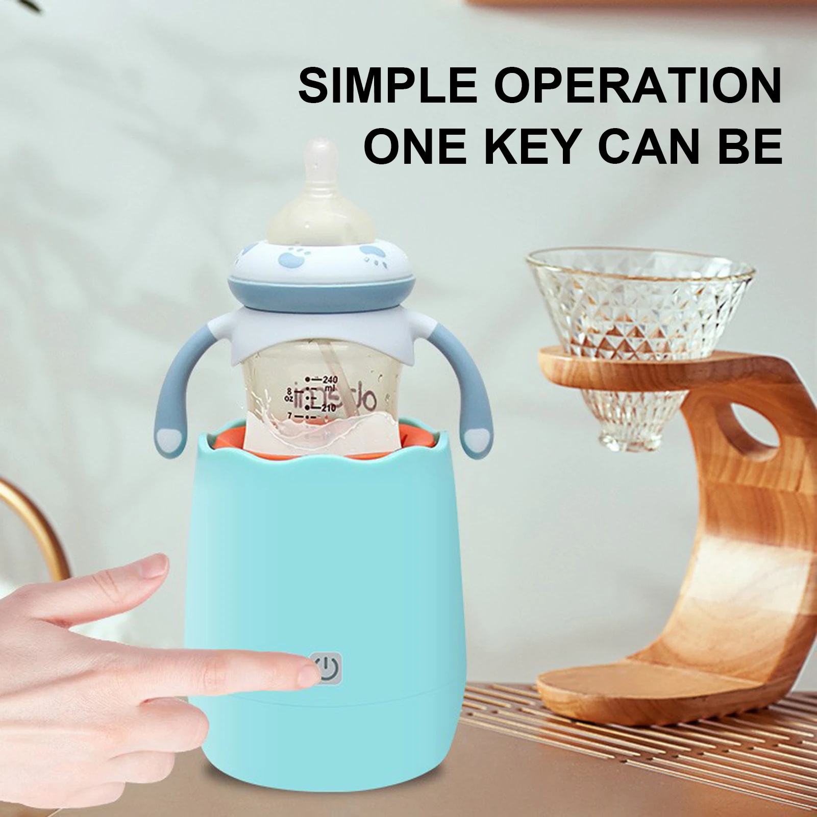 

Baby Bottle Mixer Feeding Bottle Shaker Automatic Baby Milk Bottle Shaker Flexible Silicone Card Slot USB Charging One-Button