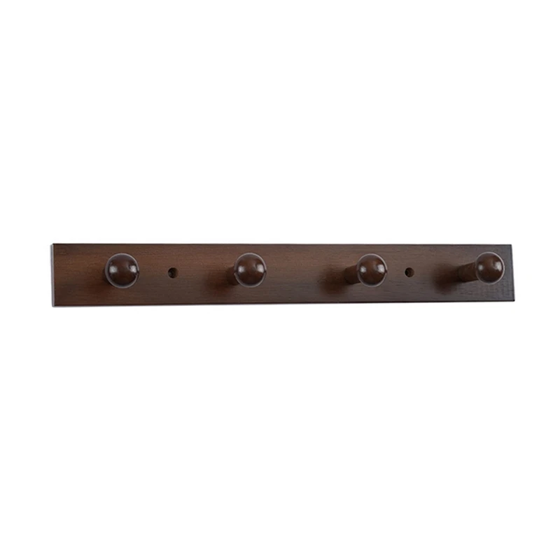 

Wall Mounted Coat Rack,Entryway Wood Wall Coat Rack With 4 Rustic Coat Hooks Hanger For Coat/Hat/Bag/Clothes/Towel