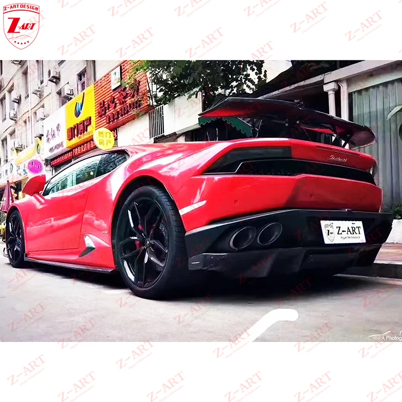 Заднее крыло из углеродного волокна Z-ART + задняя крышка для Huracan задний спойлер