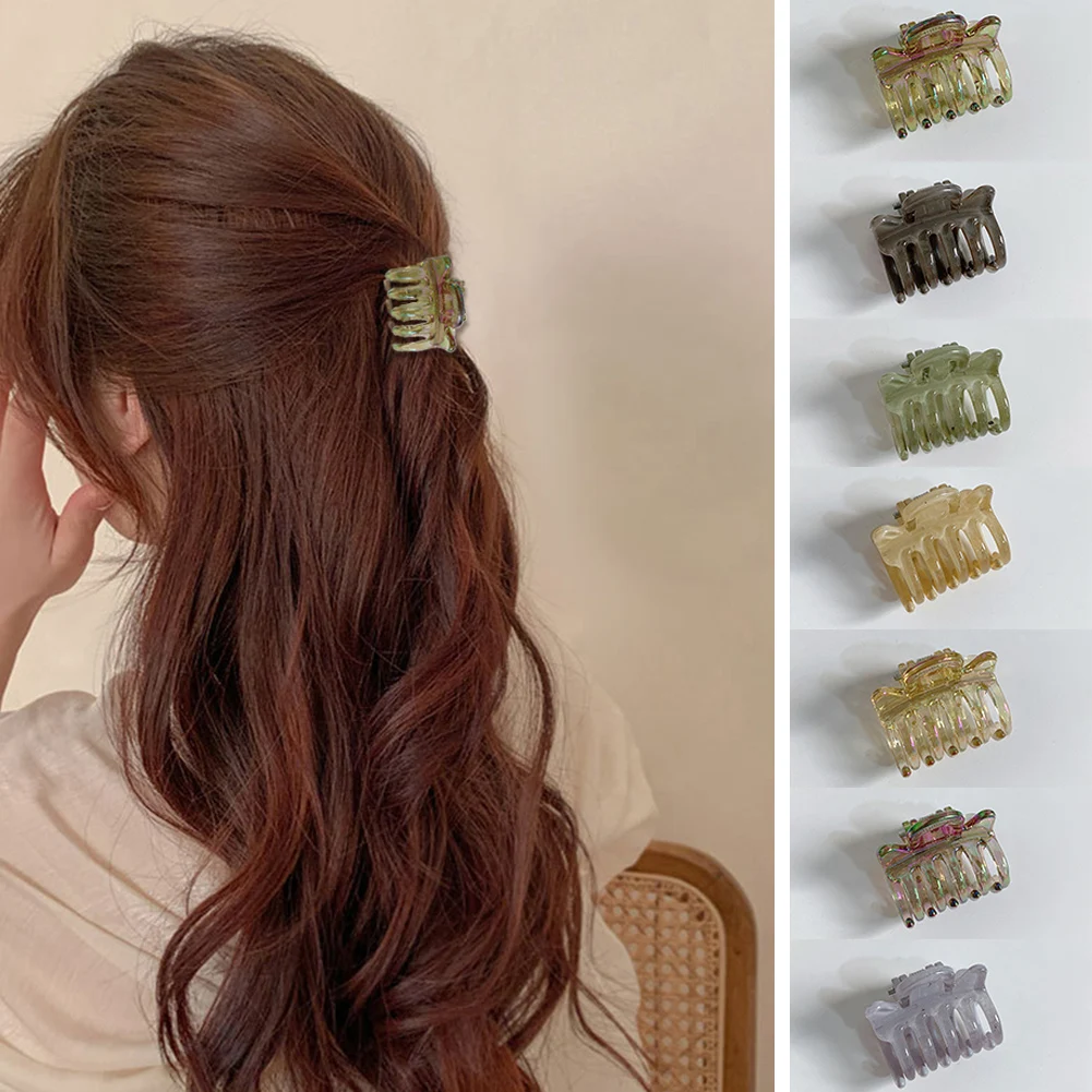 

Korea Fashion Women Hair Claws Crab Clamps Charm Solid Small Size Hair Clips Crab Chic Headdress Lady Hair Styling Tool Headwear