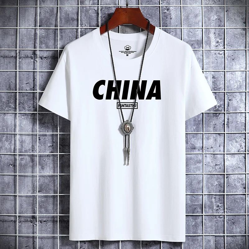 

2022 Summer New 100% Cotton Men's Short Sleeves White Solid T Shirt Men Causal O-neck Basic T-shirt Male High Quality JN03
