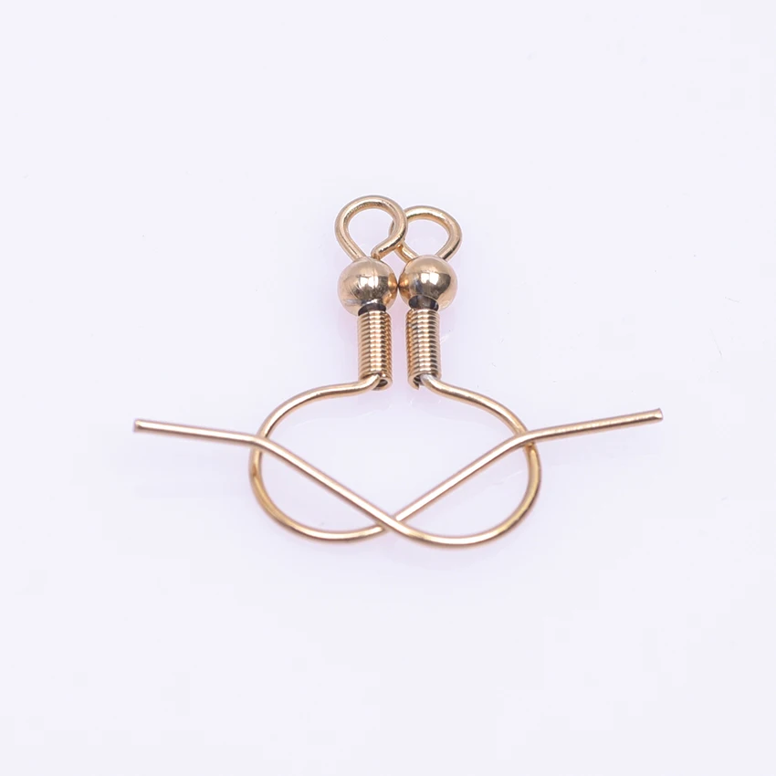 100pcs/Lot Gold color Stainless Steel Earring Hook Ear Wire Earrings For DIY Jewelry Making Accessories Women Gifts Supplies