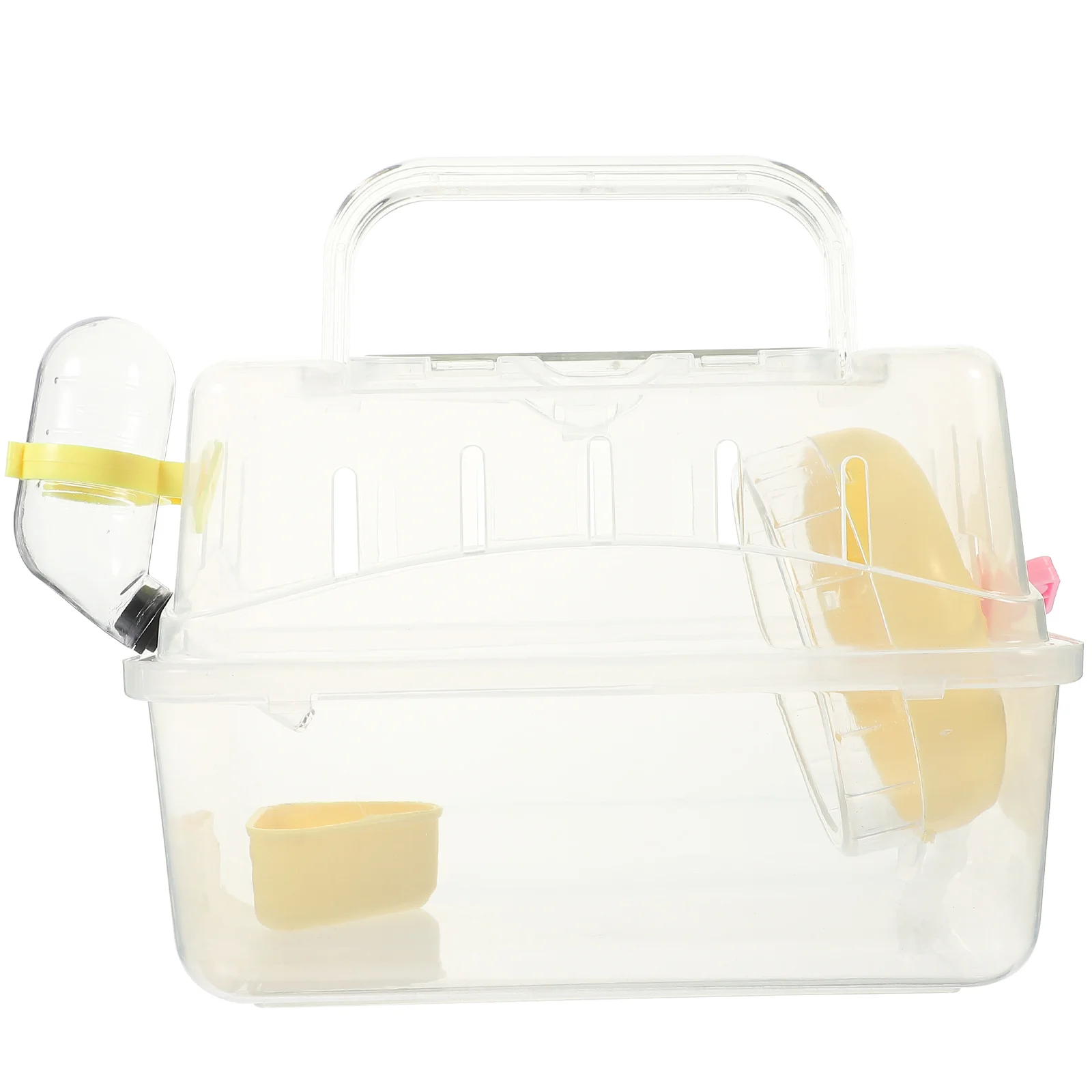 Hamster Cage Travel Case Mouse Guinea Pig Bedding Fully Transparent Carrying Carrier