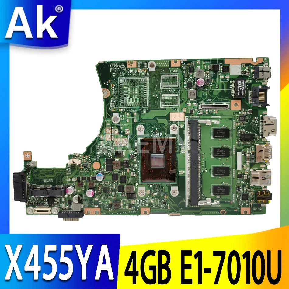

Новая материнская плата X455YA 4 Гб RAM/E1-7010U для ASUS X455YI X455YA Laotop, материнская плата
