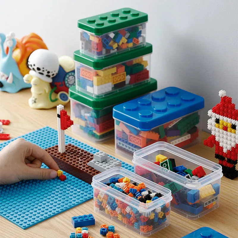 Контейнер для хранения строительных блоков детские игрушки строительные блоки