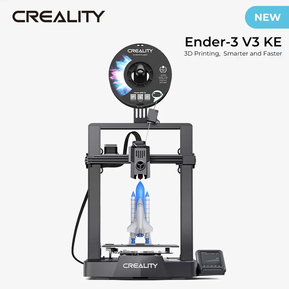 

Creality 3D Ender-3 V3 KE Printer Upgrade Sprinte Direct Drive Extruder Hands-free Auto Leveling 32 Bits Silent Motherboard