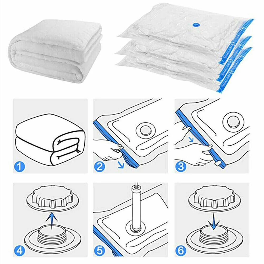 

Storage Bags Vacuum Storage Bags Airtight Seal Zip Slider Transparent Vacuum Storage Bags Waterproof Brand New