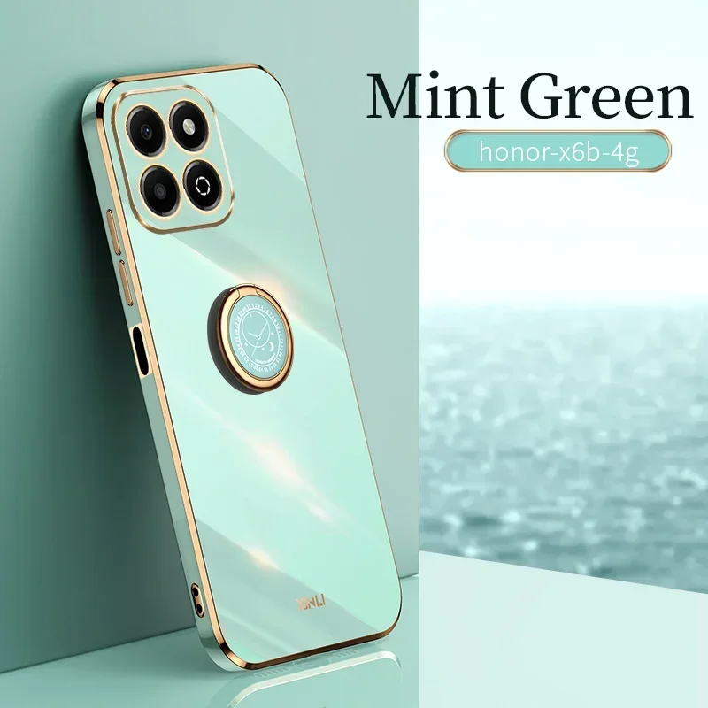 Для Honor X6b Чехол Мягкий силиконовый чехол для X 6 b HonorX6b 56 &quotкольцевой держатель