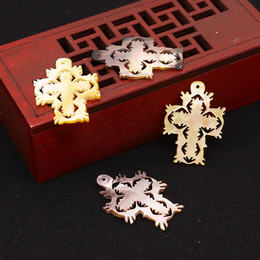 

Натуральная ракушка, резной крест, кулон для изготовления религиозной моды, очаровательные ювелирные изделия из бутика «сделай сам», ожерелье, серьги, браслет, аксессуары