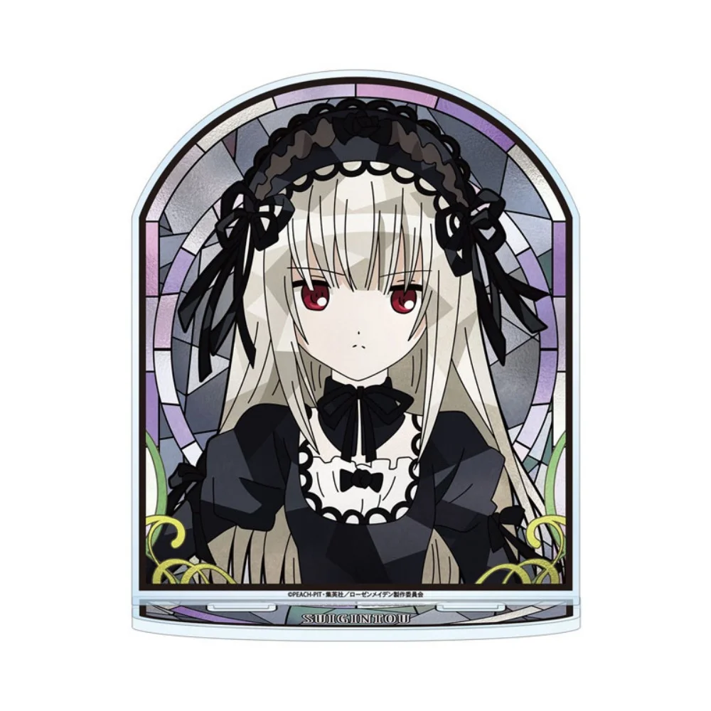 Фото Акриловая подставка Rozen Maiden: Хинаичиго, витражная аниме-фигурка, готическая кукла-модель, настольный декор, табличка, подарок для фанатов, брелок №2