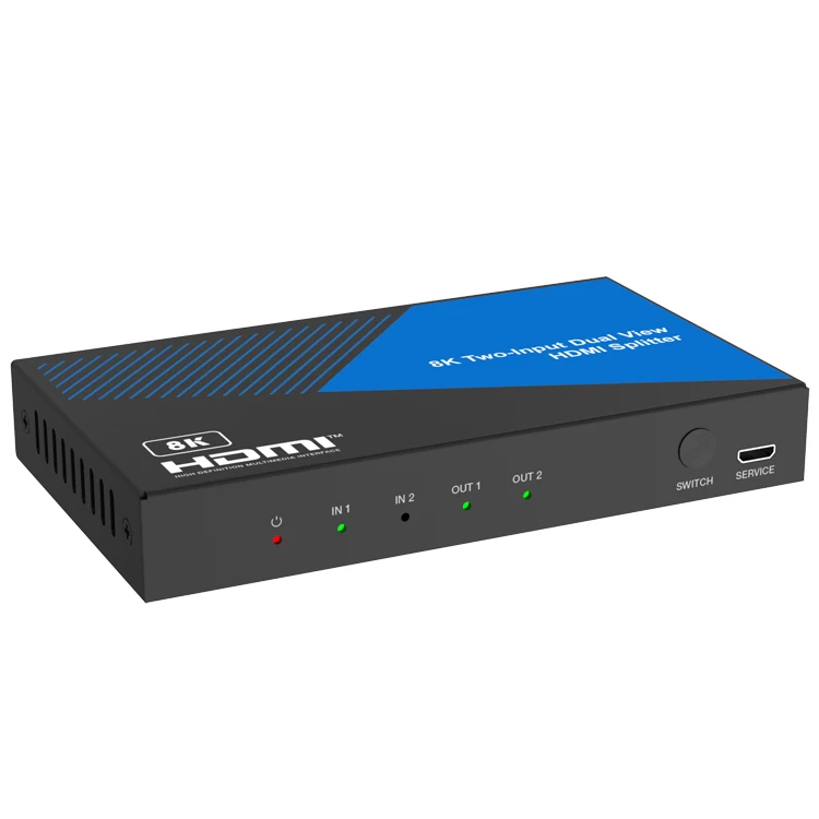 

8K HDMI Splitter Ultra HD 2.1 High Speed 48Gbps HDMI Switch 2x1 8K@60Hz 4K@120Hz Splitter Switcher