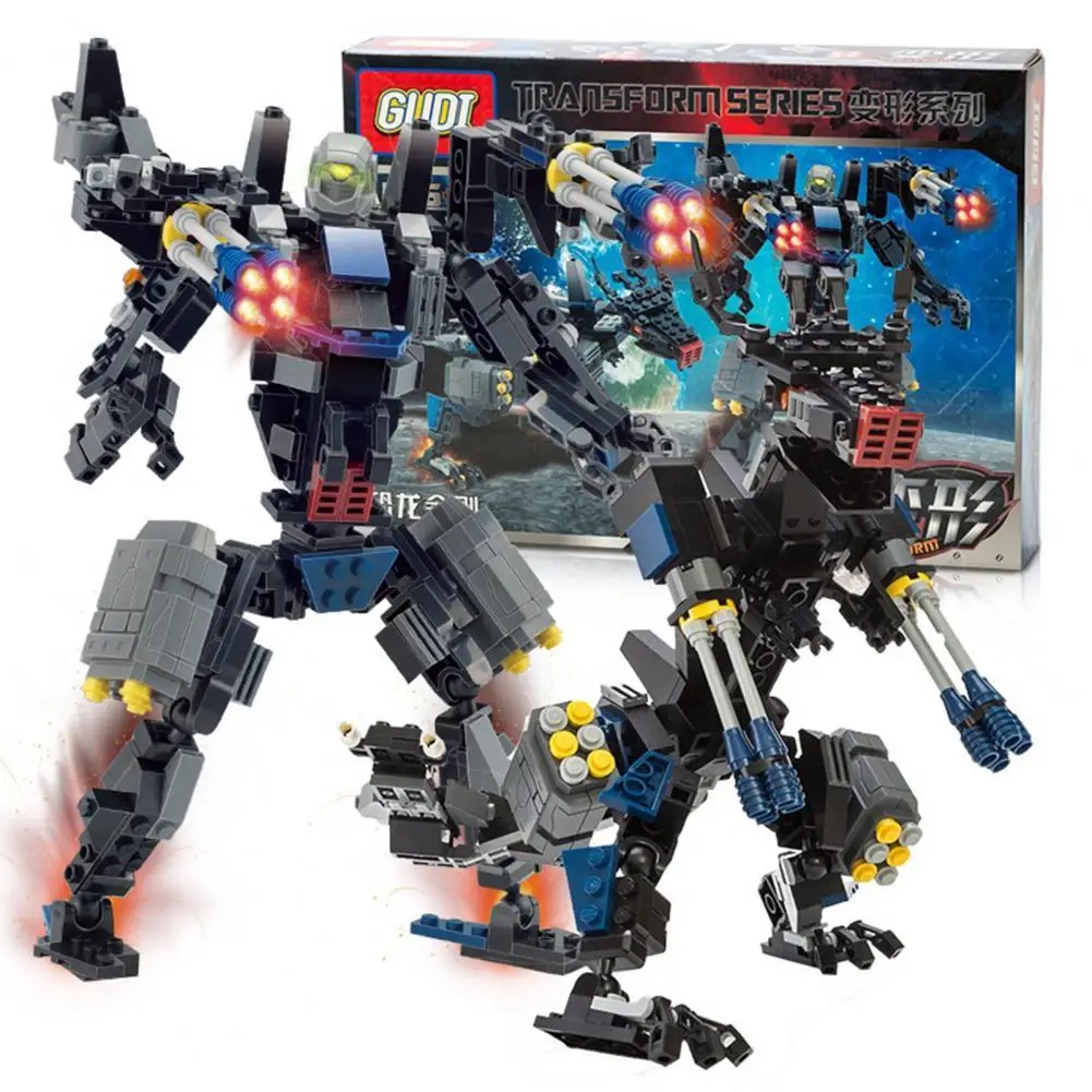 

1 комплект Изысканная Строительная игрушка, способствующая развитию, АБС-пластик, робот-динозавр, мультяшная деформация, модель для детей