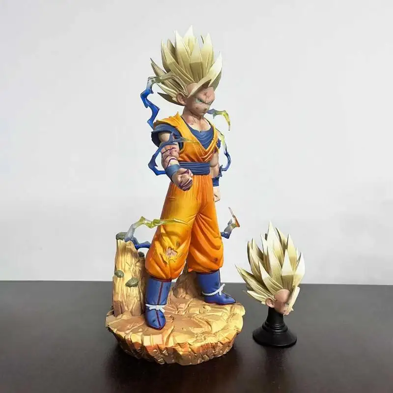 Фото Фигурка Гохана Супер Сайяна 2 из Dragon Ball Super в униформе для боевых искусств, 28 см, изысканное настольное украшение, коллекционный предмет для фанатов аниме №2