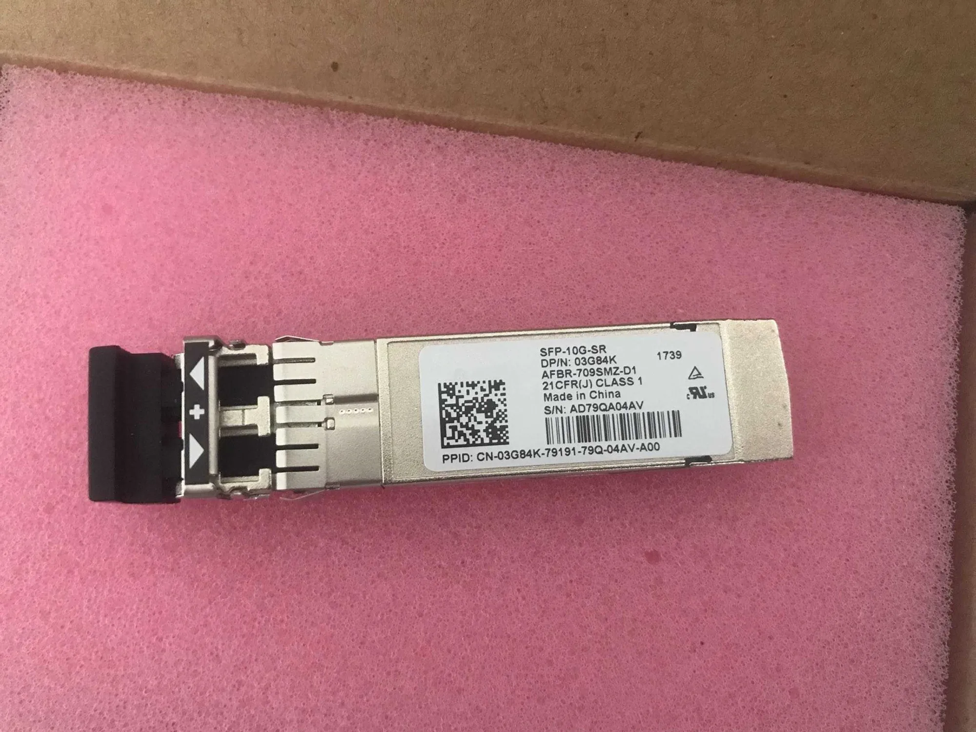 SFP 10G/SFP-10G-SR/03G84K/AFBR-709SMZ-D1/LC-LC 10Gbase-SR 850 нм 300 м/10 г коммутатор сетевого адаптера/Del-l 10