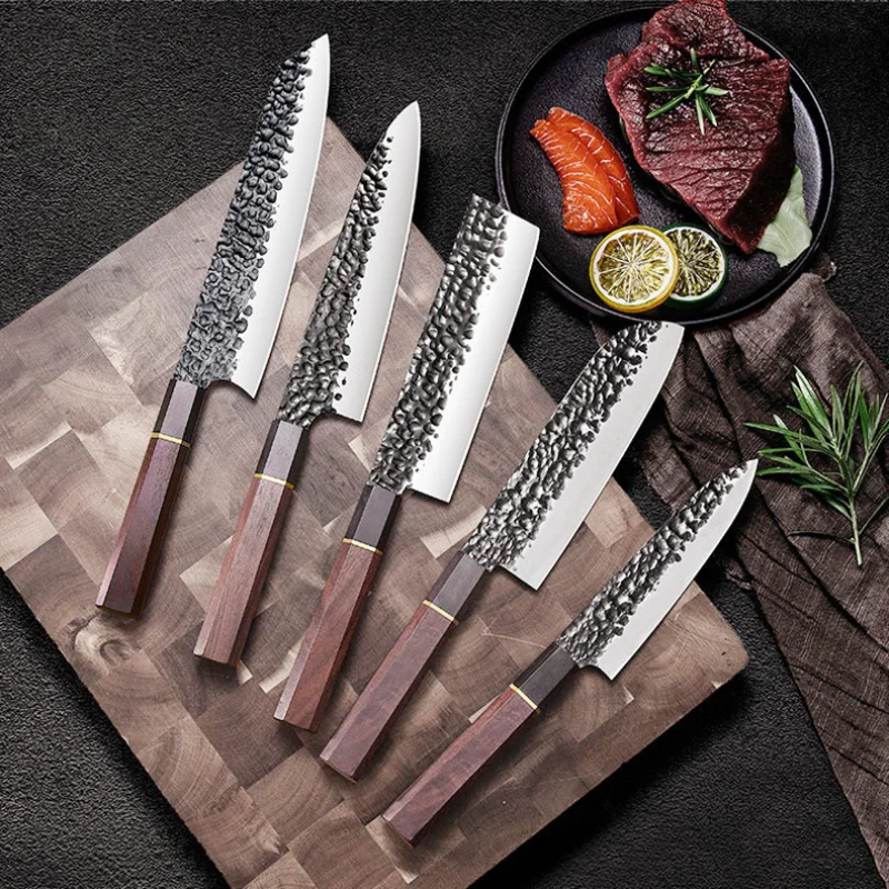 

7/8/9“ Full Tan Japanese Knife Sashimi Sushi Knife High Hardness Fish Slicing Knife Cleaver Chef Boning Butcher Knife
