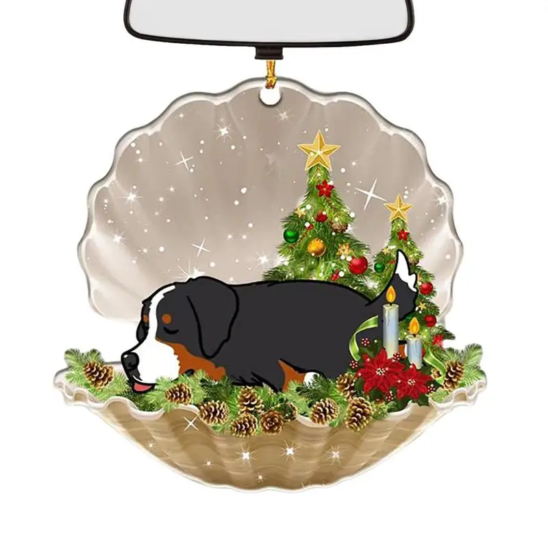 

Подвеска для зеркала заднего вида в виде собаки, долговечное подвесное украшение для сна в виде собаки, украшение для интерьера автомобиля, акриловые Подвесные Украшения для