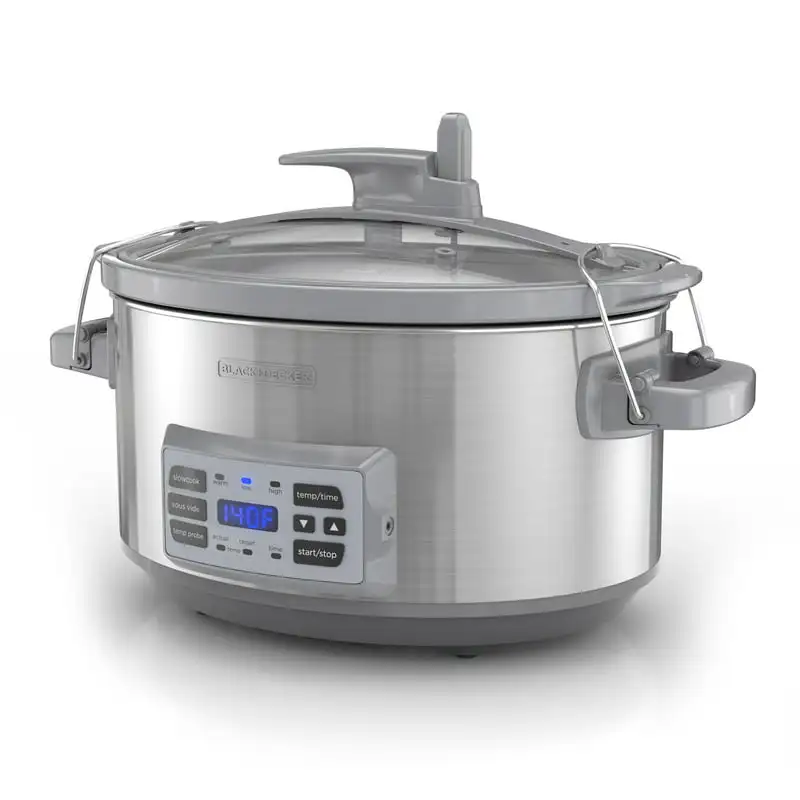 

7-Quart Digital Slow Cooker with Temperature Probe + Precision Sous-Vide , Stainless, SCD7007SSD