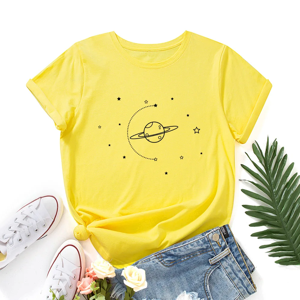 Футболка женская оверсайз с круглым вырезом повседневная хлопковая рубашка