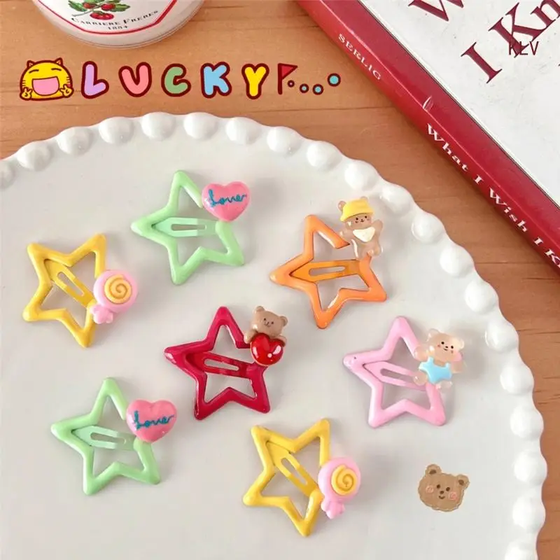 

Sweet Hair Clip Shape Hairpin Candy Color Hair Clip for Ponytail Bangs Hairpins for Teenagers Children