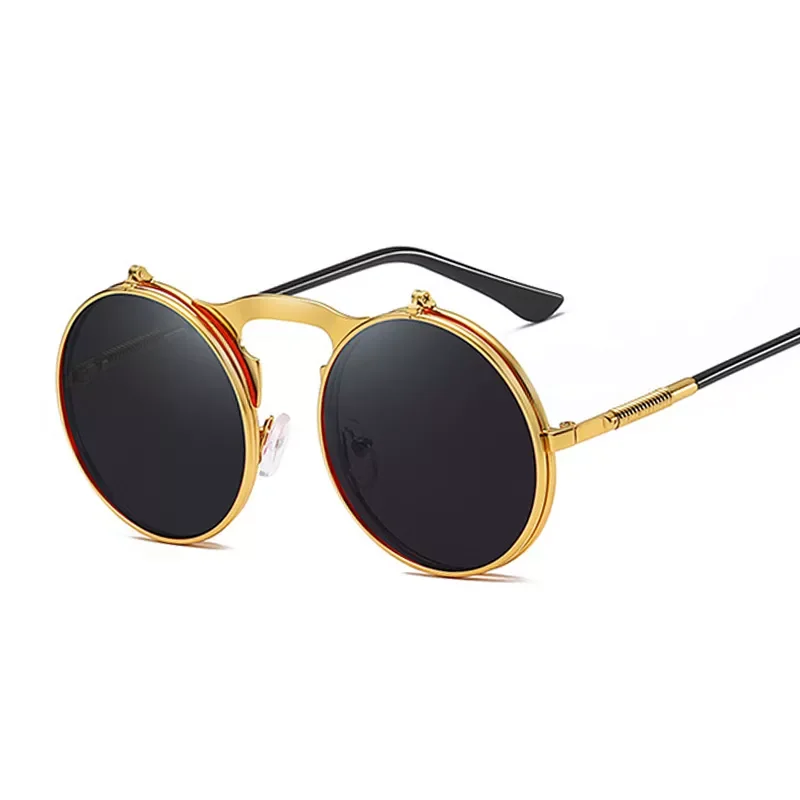 

Steampunk Sunglasses Women Round Glasses Goggles Men Side Visor Circle Lens Unisex Vintage Retro Style Punk Oculos De Sol