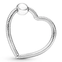 original moments heart charm holder beads charm fit pandora women 925 sterling silver europe bracelet bangle diy jewelry