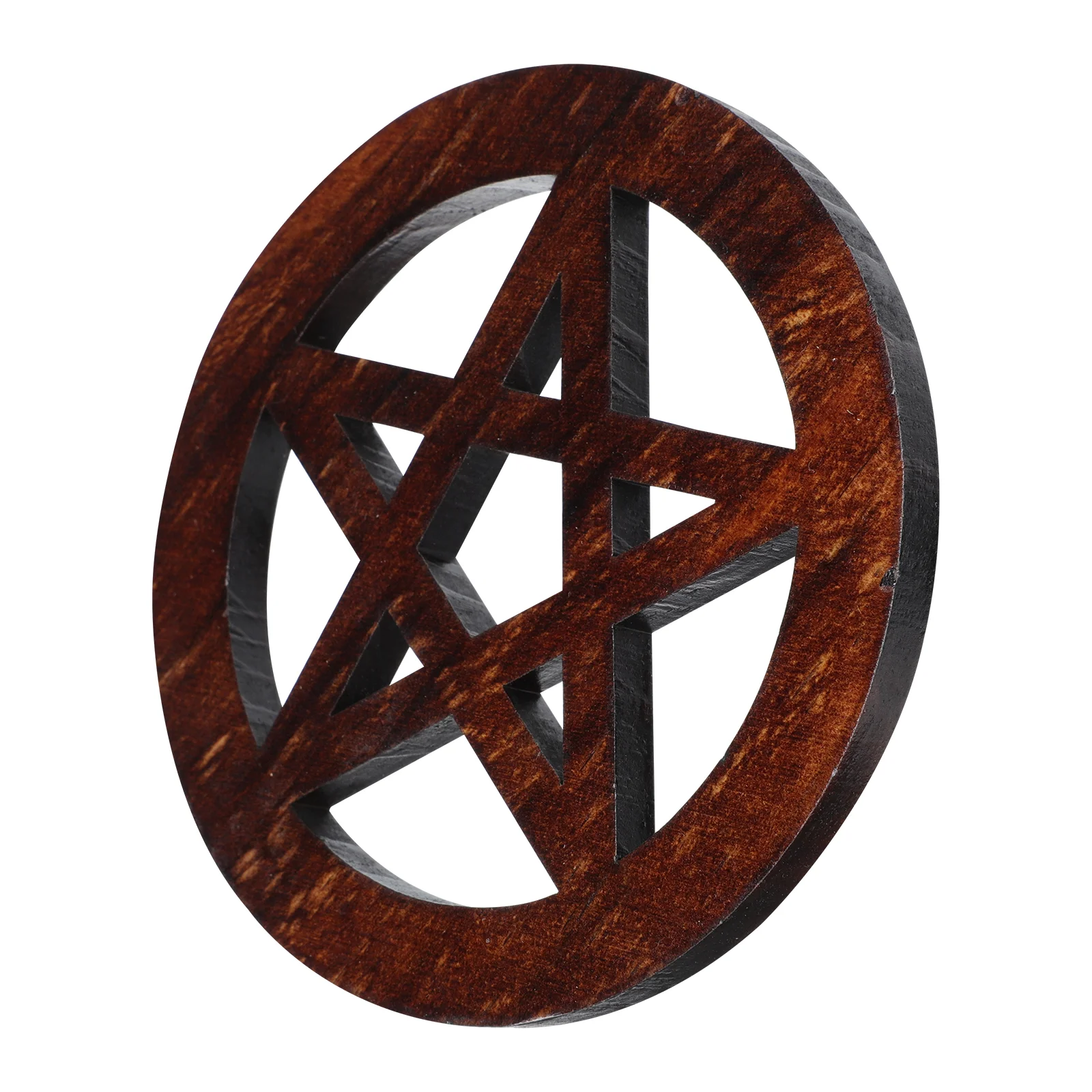 

Pentagram Wooden Mat Pentacle Ornament Altar Accessories Practical Decor Religious Rites Adornment