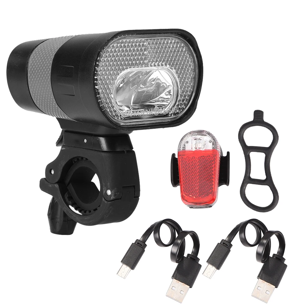 

XPG LED Bike Headlight Taillight USB Rechargeable Waterproof Safety Warning Lamp Mountain Bike Front Lamp Taillight