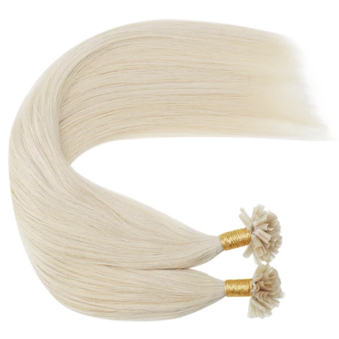 Ugeat У-образное наращивание волос 14-22 дюйма 100% натуральные шелковистые прямые 50г