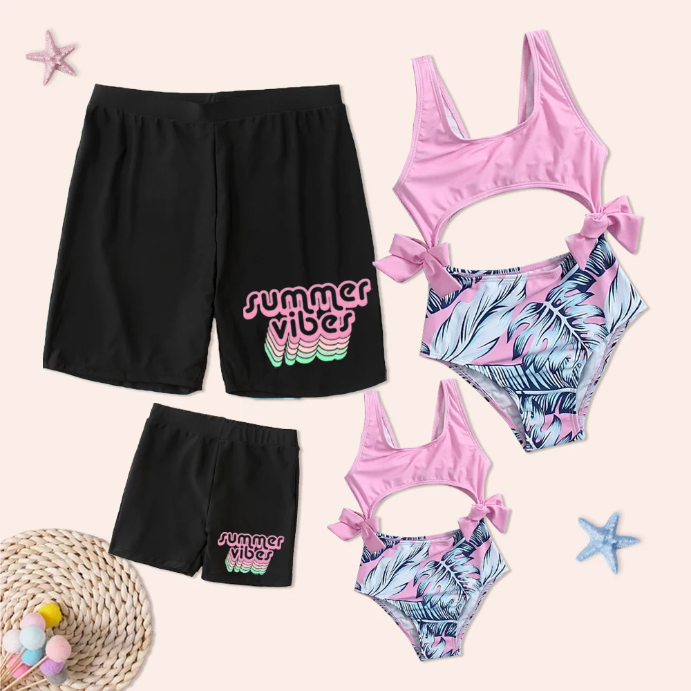 

2022 Swimwear Beach Purple Bath Swimsuits Family Bikini Mommy and Me Mom and Daughter Matching Dresses Outfits