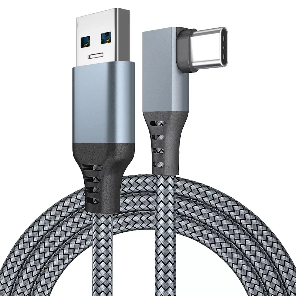 

5/6 Meter Fast Charging Durable Link Cable Portable Gaming PC 90 Degree Angle Head USB 3.0 to Type-C For Oculus Quest 2