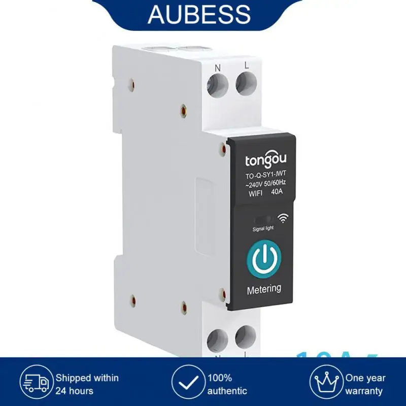 

1p Circuit Breaker Wifi Din Rail Wireless Switch Remote Control Remote Control Switch By App Tongou Smart Home 63a Smart Switch