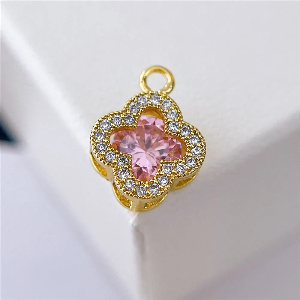 

1PCS Real 18K Gold Plated Necklace Pendant Charms for Jewelry Findings Components Making Supplies DIY Cupron Accessories