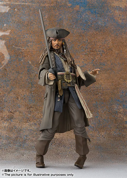 Shf Pirates Of The Caribbean Dead Men Tell No Tales Jack Sparrow Pvc Action Figure Collectible Model Doll Toy 15cm