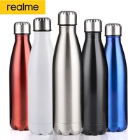 realme double wall insulated vacuum flask stainless steel water bottle bpa free thermos for sport water bottles