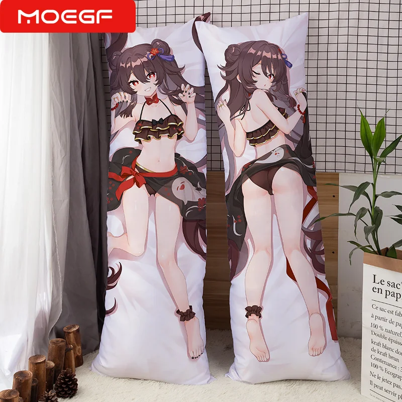 

Аниме Dakimakura Genshin, чехол для подушки для тела, двухсторонняя обнимающаяся наволочка для косплея Hu Tao R18