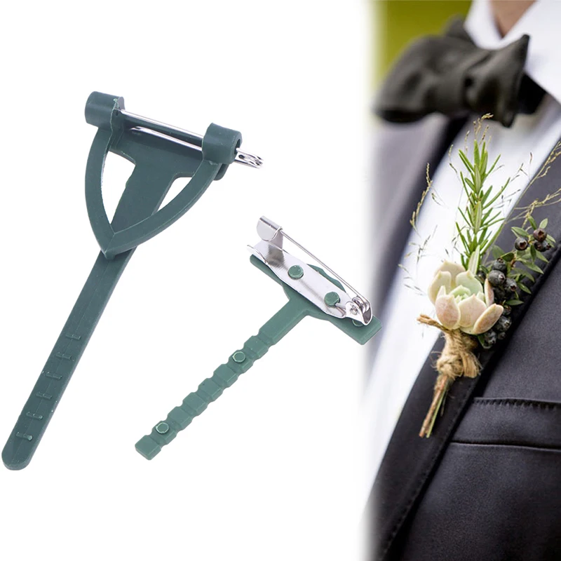 10 шт. DIY Искусство растение цветок держатель броши фиксированный зажим T Форма