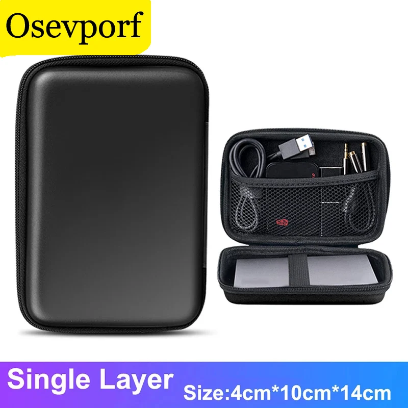 Power Bank Case Hard Case Box For Hard Drive Disk USB Cable External Storage Carrying SSD HDD Earphones USB Cable Charger Pouch