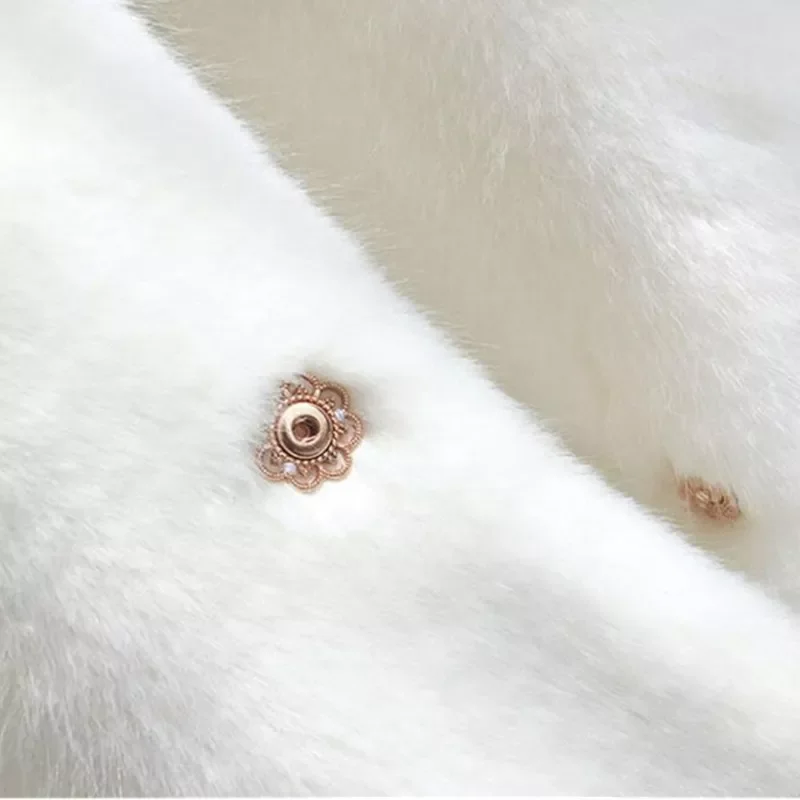 New2022 Faux Mink Fur Coat Women Autumn Winter Thick Warm Fur Jackets Female Fashion Pink White Mink Fur Coats Plus Size