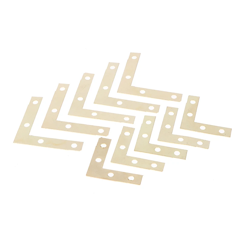 

100pcs Flat Corner Right 90º Angle Bracket Repair Plate Fixing Brace