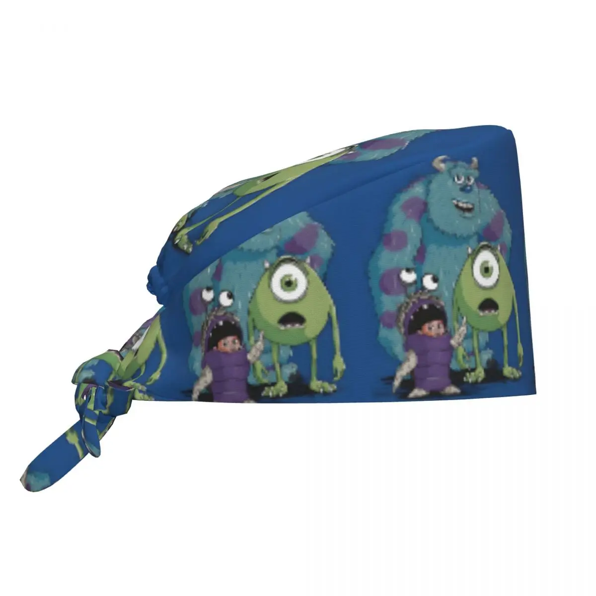 Фото Регулируемая рабочая шапка M-Monsters U-University: медицинская шапочка-бини Boo Mike Wazowski для медсестер, врачей и хирургов №1