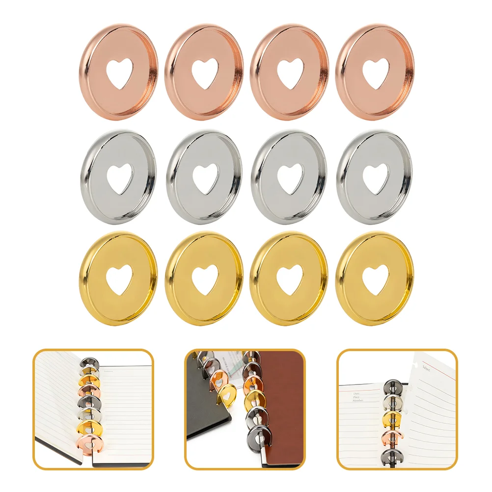 

Mushroom Hole Binder Plastic Rings Binding Disc Buckle Clip Hearts Discs Book Loose-leaf Notebook Clips Mini