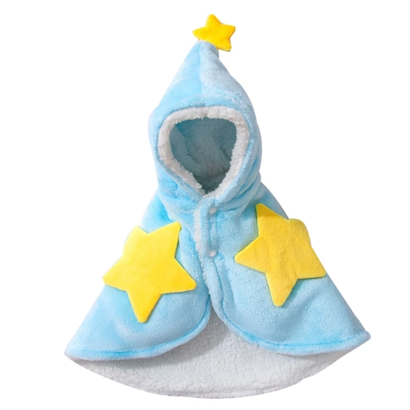 

Новогодняя фотосессия для маленьких и средних собак, косплей, мультяшная звезда, зимняя накидка, пальто для щенка, 124E