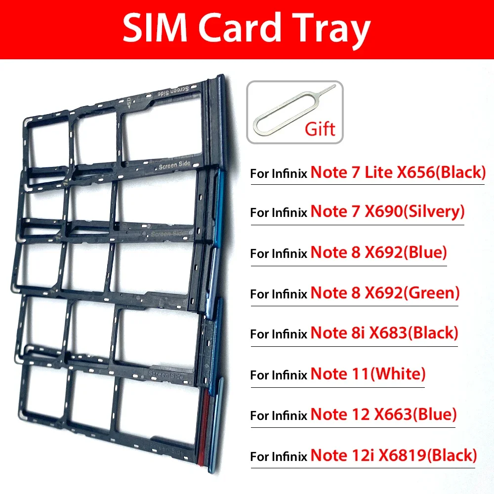 Фото Держатель/адаптер для SIM-карты для Infinix Note 7 Lite X656/Note 7 X690/Note 8 X692/Note 8i X683/Note 11 №2