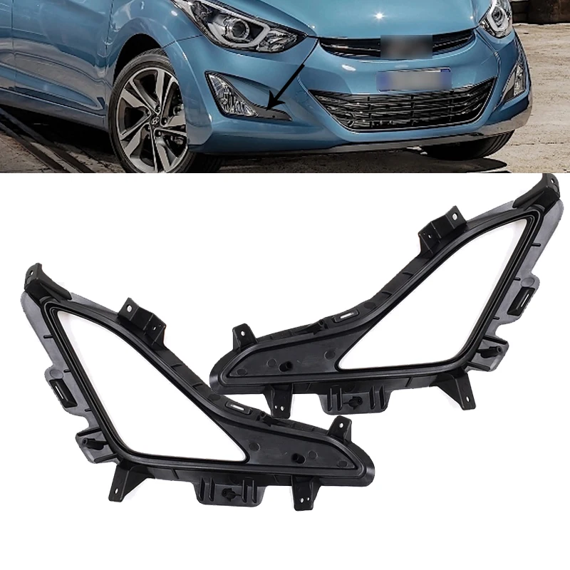 

Front bumper Foglights cover For Hyundai Elantra i35 2014 2015 2016 fog Lamp Driving Lamp headlight Assembly foglight grill